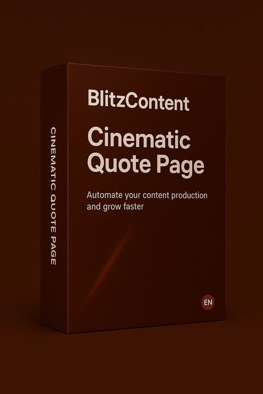 Cinematic Quote Pages